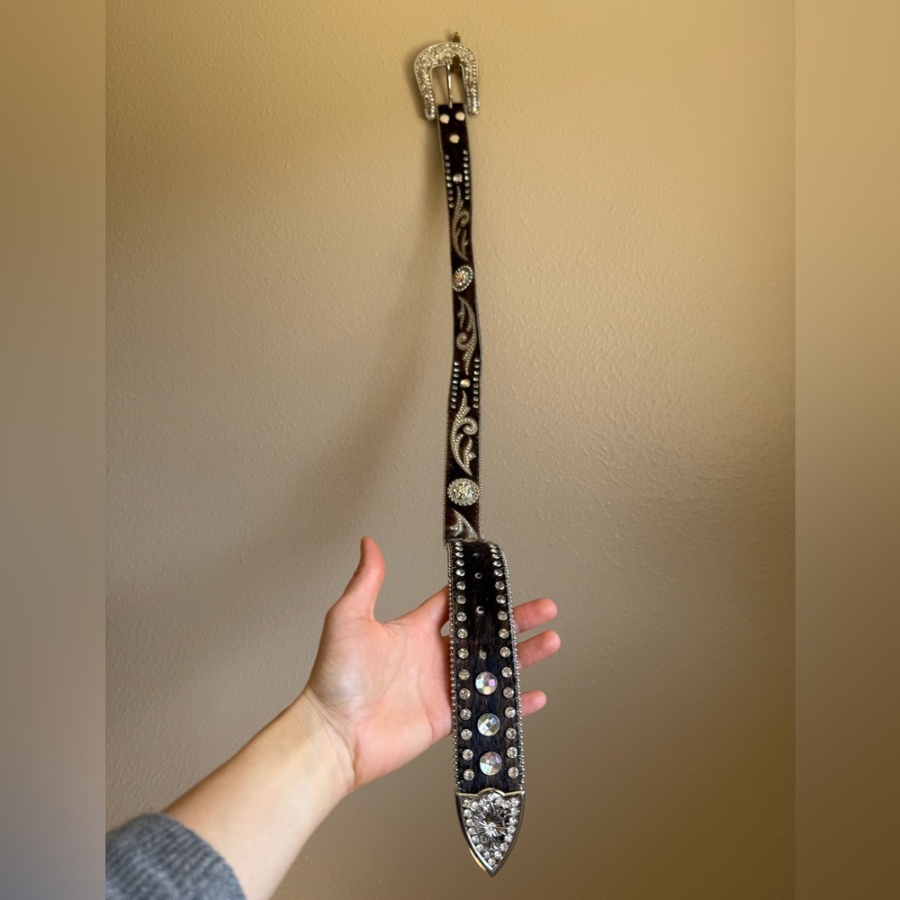 Nocona Belt Co. Women's Hair Lazer Bling Belt - Picture 4 of 8